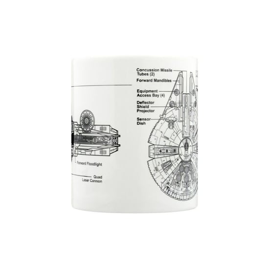 Star Wars - Kaffeebecher "Millennium Falcon", Skizze (Weiß/Schwarz) - Image 3