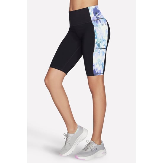Skechers Performance GoWalk Seascape Floral 10' Fahrradshorts Nylon Damen Lila Activewear Shorts - Image 2