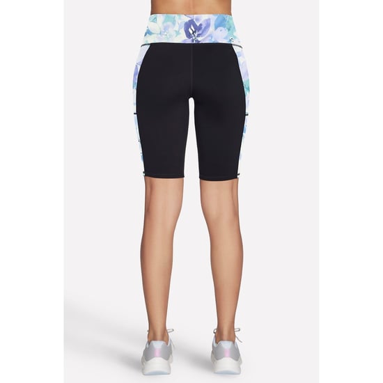 Skechers Performance GoWalk Seascape Floral 10' Fahrradshorts Nylon Damen Lila Activewear Shorts - Image 3