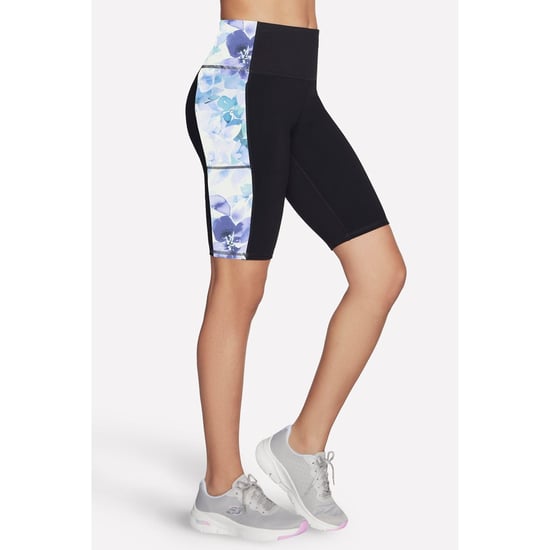Skechers Performance GoWalk Seascape Floral 10' Fahrradshorts Nylon Damen Lila Activewear Shorts - Image 4