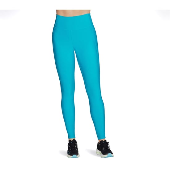 Skechers Performance GOFLEX Rib Nylon Damen Sportleggings in Blau - Image 1