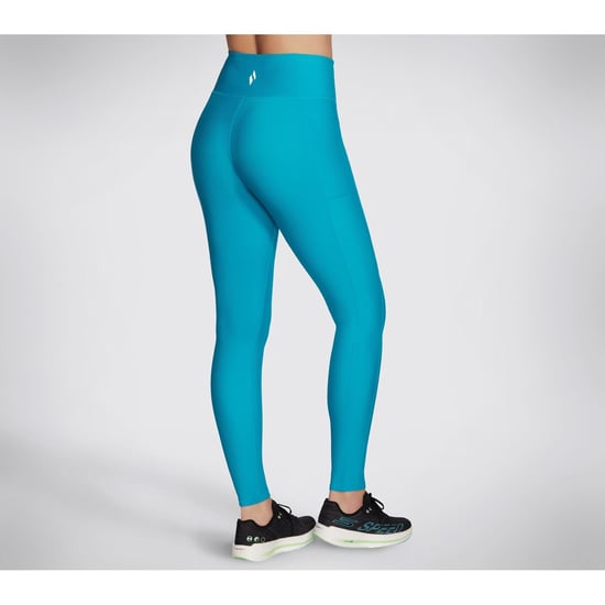 Skechers Performance GOFLEX Rib Nylon Damen Sportleggings in Blau - Image 3