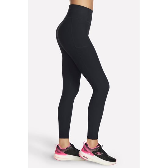 Skechers Performance GOFLEX Rib Nylon Damen Sportleggings in Schwarz - Image 4