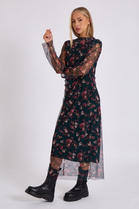 Midikleid aus Mesh - Image 3