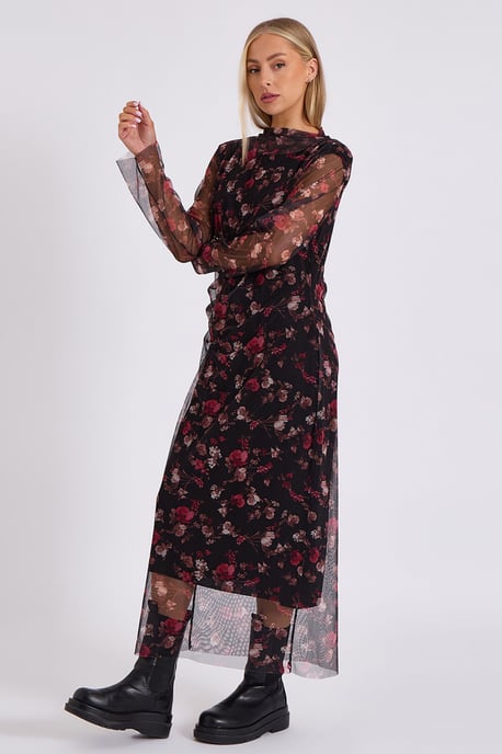 Midikleid aus Mesh - Image 3