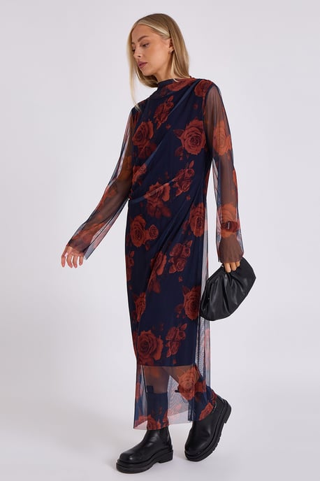 Midikleid aus Mesh - Image 3