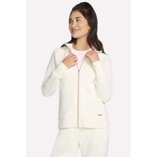 Skechers Performance Skechluxe Elevate Kapuzenjacke Damen Off Weiß Jacke - Image 2