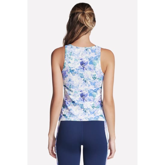 Skechers Performance GoWalk Seascape Floral Tank Nylon Damen Lila Tanktops - Image 3