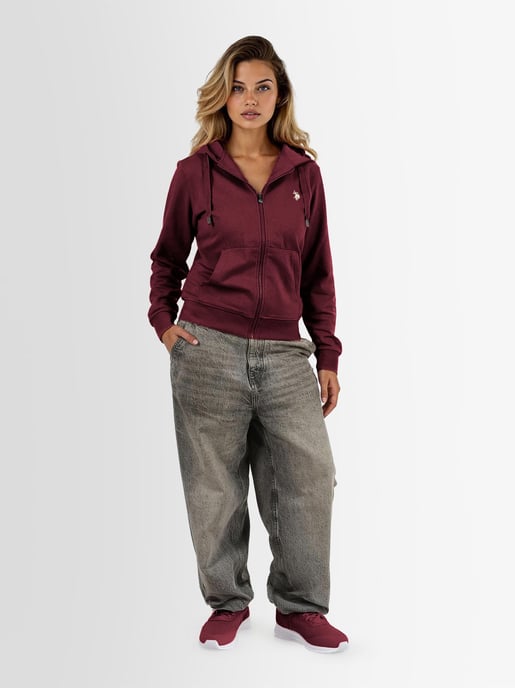 U.S. POLO ASSN. Damen Sweatjacke USRubyy aus Baumwoll-Polyester-Mix - Image 3
