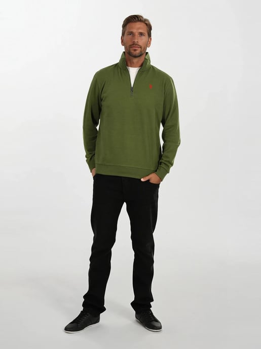 U.S. POLO ASSN. Herren Half-Zip Pullover USNiico aus Baumwollmix - Image 4