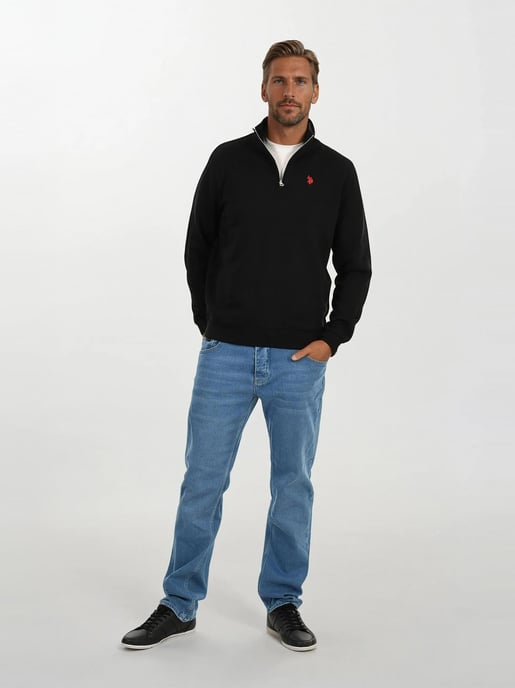 U.S. POLO ASSN. Herren Half-Zip Pullover USJaaspa aus Baumwoll-Viskose-Mix - Image 3