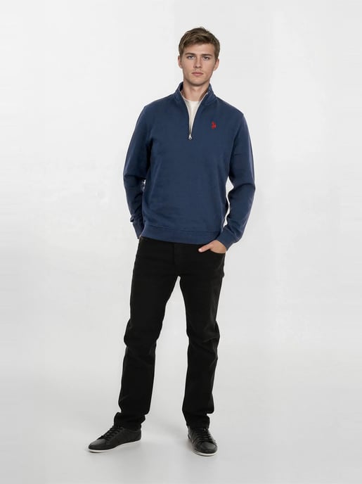 U.S. POLO ASSN. Herren Half-Zip Pullover USJaaspa aus Baumwoll-Viskose-Mix - Image 3