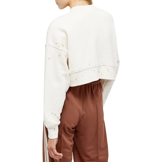 Palm Angels Pxp Painted Cropped Crewneck Butter - Image 3