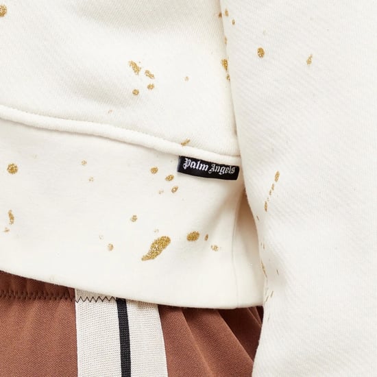 Palm Angels Pxp Painted Cropped Crewneck Butter - Image 4