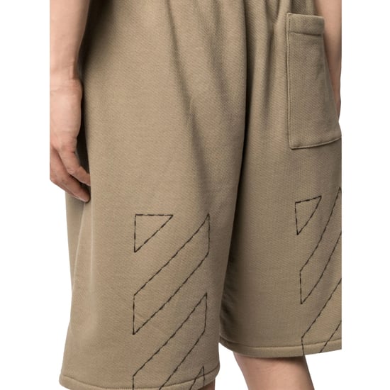 Off-white Off Stitch Skate-sweatshorts Beige - Image 4
