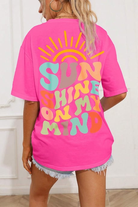 Helles Pinkes Sonnenstrahlen-Shirt - Image 5