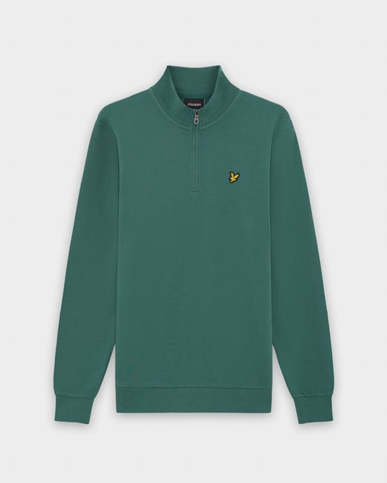 Halbzip Sweatshirt in Dunkelgrün - Image 1