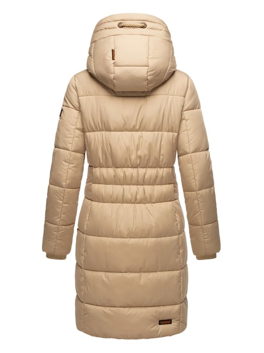 Marikoo Damen Winterjacke – Lange Steppjacke mit Kapuze & vielen Taschen - Image 5