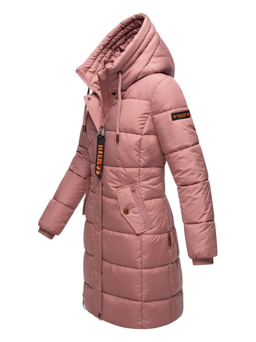 Marikoo Damen Winterjacke – Lange Steppjacke mit Kapuze & vielen Taschen - Image 3
