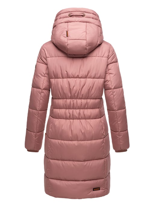 Marikoo Damen Winterjacke – Lange Steppjacke mit Kapuze & vielen Taschen - Image 5