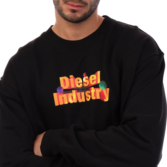 Diesel - "S-Macs" Sweatshirt für Herren, Rundhalsausschnitt (Schwarz) - Image 3
