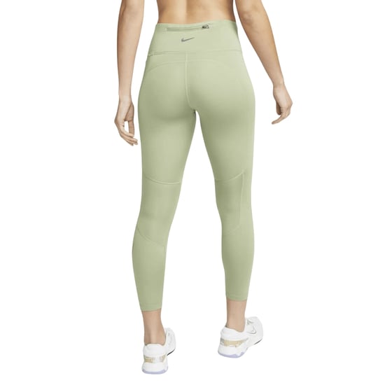 Nike Dri-fit 7/8-laufleggings Mit Mittlerer Leibhöhe In Ölgrün - Image 2