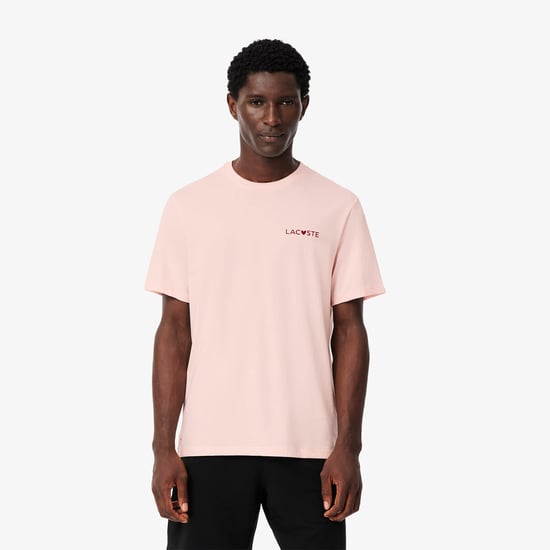 Lacoste - "Valentines" T-Shirt für Herren, Für die Freizeit (Pink) - Image 2