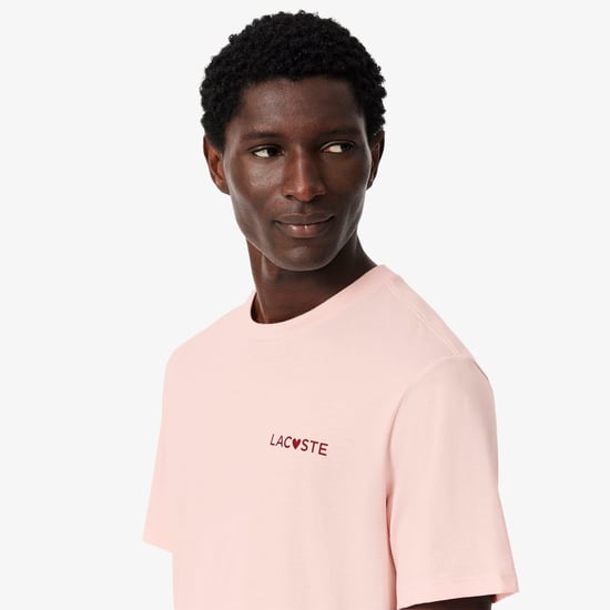 Lacoste - "Valentines" T-Shirt für Herren, Für die Freizeit (Pink) - Image 5