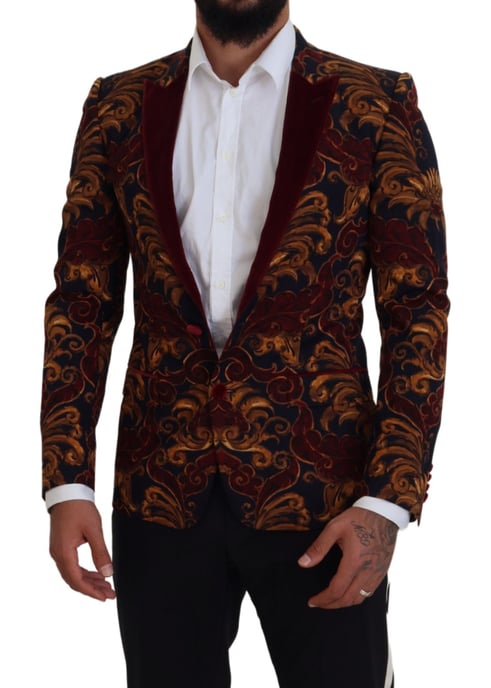 Barocker Druck Samt Blazer Modell Kos2113 - Image 5