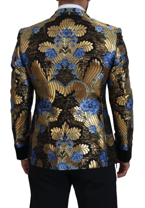 Blumenbrokat-Blazer mit doppelter Knopfleiste - Image 3