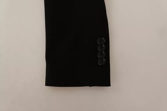 Klassischer Schnitt Blazer Schwarz - Image 6