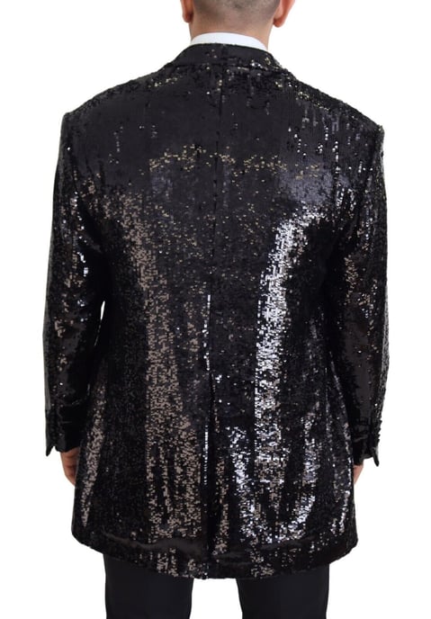 Pailletten-Blazer mit Dalmatinermuster-Kragen - Image 3