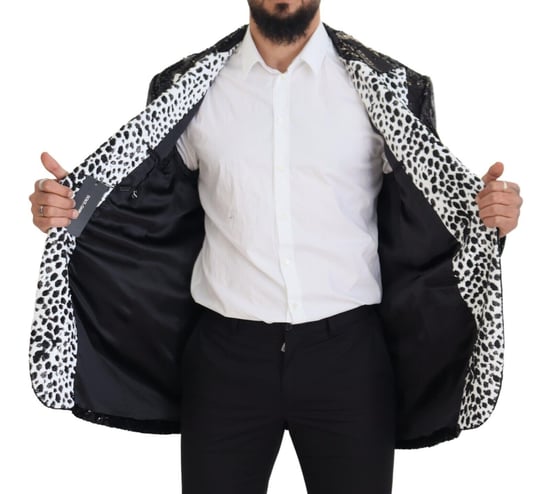 Pailletten-Blazer mit Dalmatinermuster-Kragen - Image 5