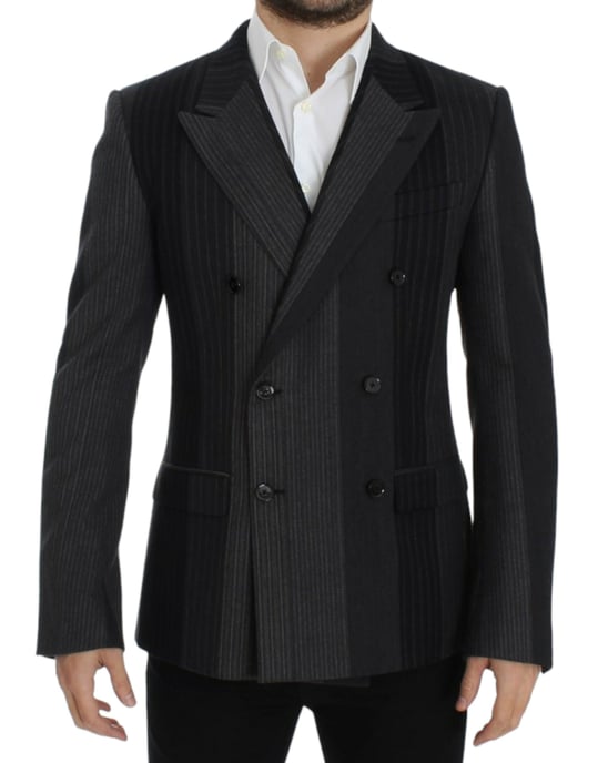 Dolce & Gabbana Doppelreihiger Nadelstreifenblazer - Schwarz - Image 1