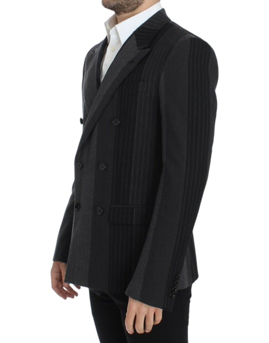 Dolce & Gabbana Doppelreihiger Nadelstreifenblazer - Schwarz - Image 2