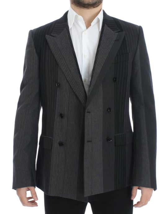 Dolce & Gabbana Doppelreihiger Nadelstreifenblazer - Schwarz - Image 6