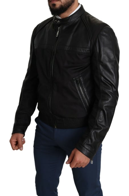 Lederjacke mit Ärmeln Schwarz - Image 2