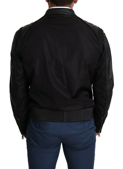 Lederjacke mit Ärmeln Schwarz - Image 3