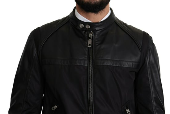 Lederjacke mit Ärmeln Schwarz - Image 4