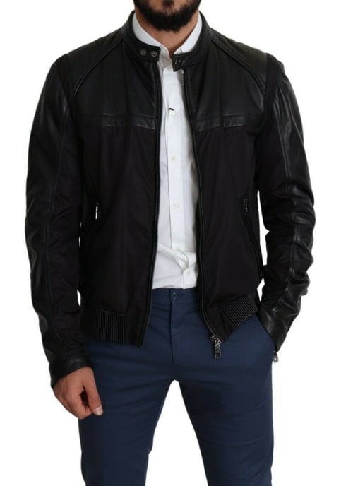 Lederjacke mit Ärmeln Schwarz - Image 5