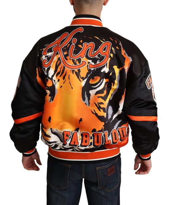 Nadelstreifen Satin Baseballjacke - Image 3