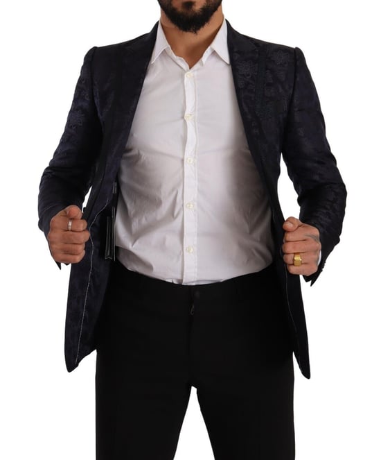 Blumenbrokat-Sakko Slim Fit - Image 5