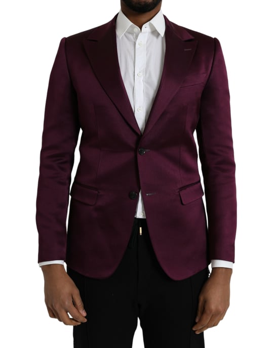 Burgunder Satinblazer Slim Fit - Image 1