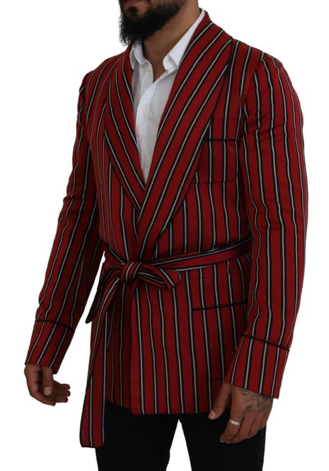 Gestreifter Schalkragen-Blazer - Image 2