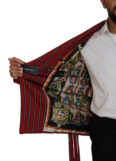 Gestreifter Schalkragen-Blazer - Image 6