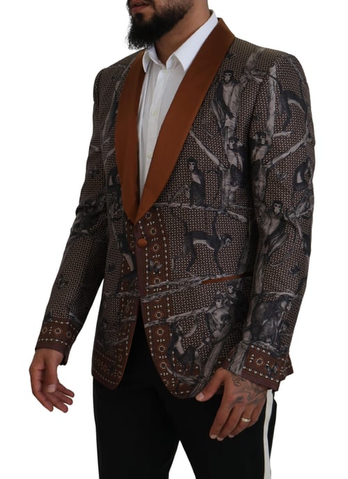 Affenmuster Blazer Braun - Image 2