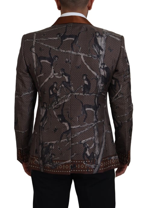 Affenmuster Blazer Braun - Image 3