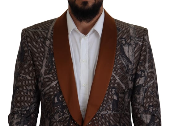 Affenmuster Blazer Braun - Image 4