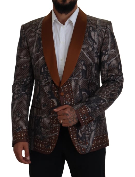Affenmuster Blazer Braun - Image 5