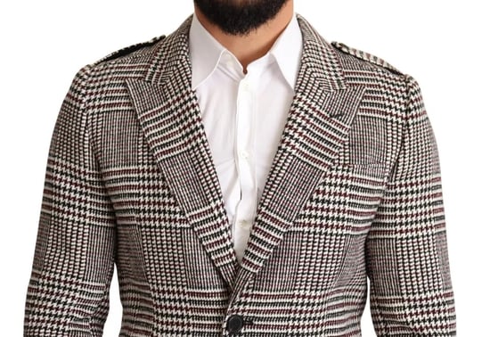 Glen Plaid Wollmantel mit langen Ärmeln - Image 6